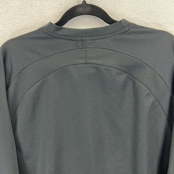 Nike Men’s Pullover Top Sz XXL Black Crew Neck Long Sleeve 100% Polyester EUC - Picture 6 of 11